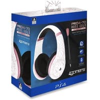 4Gamers - PRO4-70 PS4 Licensed Wired Stereo Gaming Headset Camo Abstract White