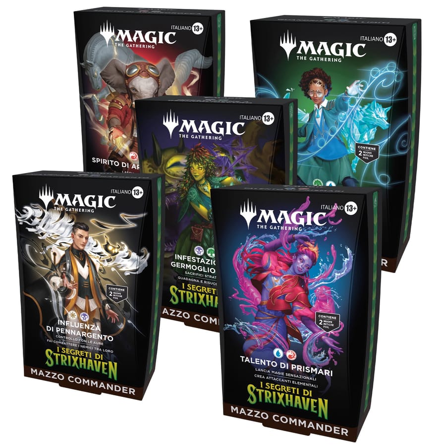 Magic: The Gathering - Assortimento di Mazzi Commander I Segreti di Strixhaven (5 Mazzi Commander) - IT