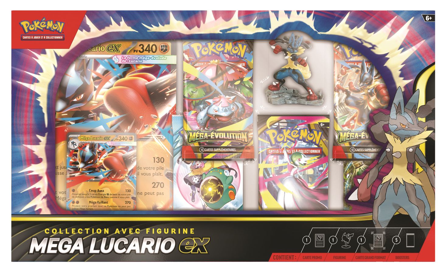 Pokémon JCC : Collection avec figurine Méga-Lucario-ex - FR