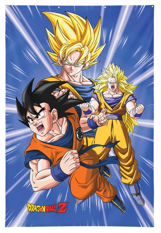 Dragon Ball Z - Poster Tissu Son Goku Transformation 125x85cm