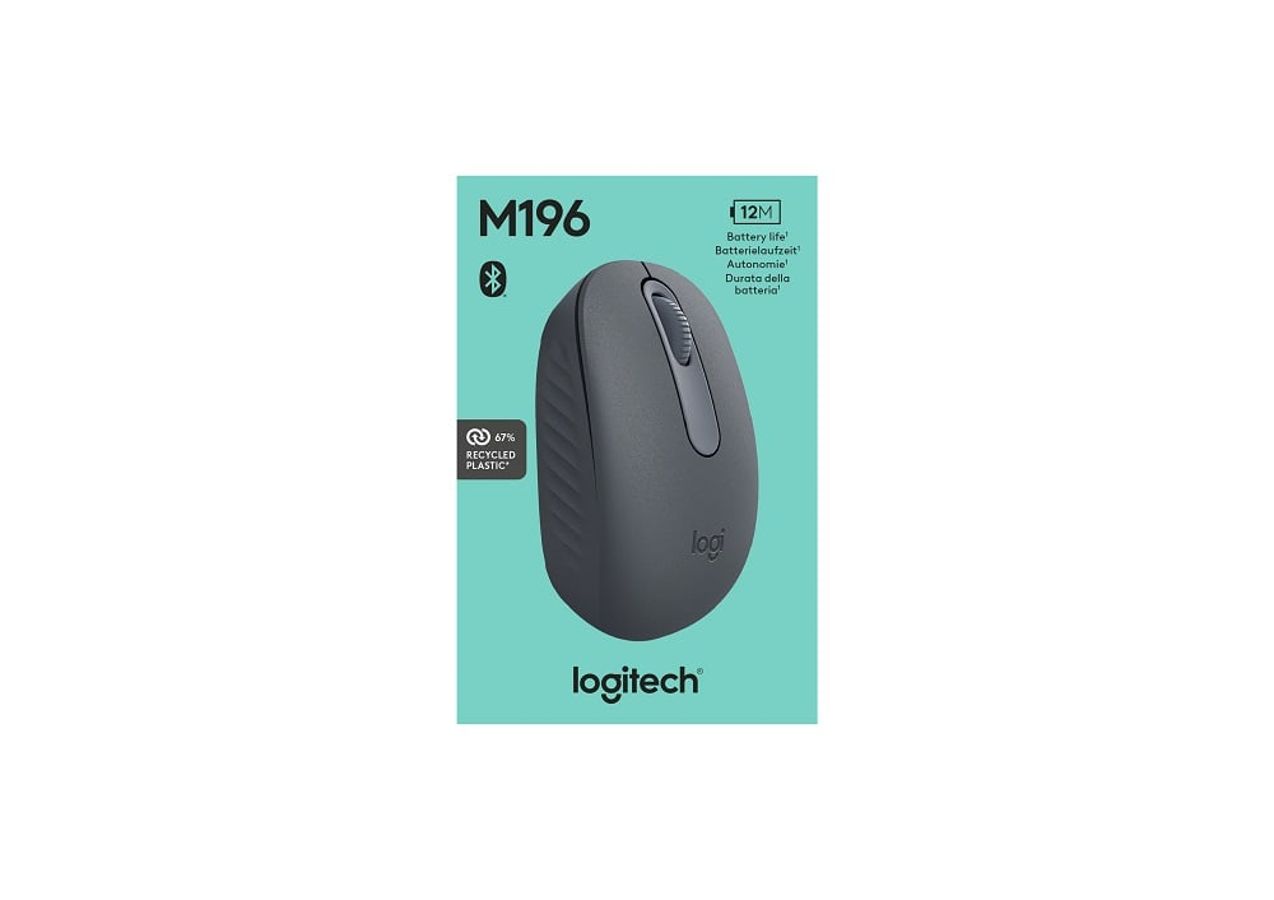 Logitech - M196 Wireless Mouse - Graphite - 3 Buttons 1000 dpi