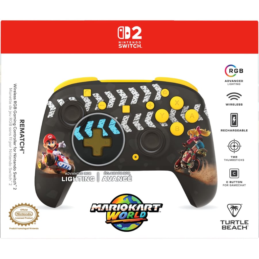 Turtle Beach - Rematch Wireless Controller Mario Kart World for Nintendo Switch 2, Nintendo Switch, Nintendo Switch Lite & Nintendo Switch OLED Model