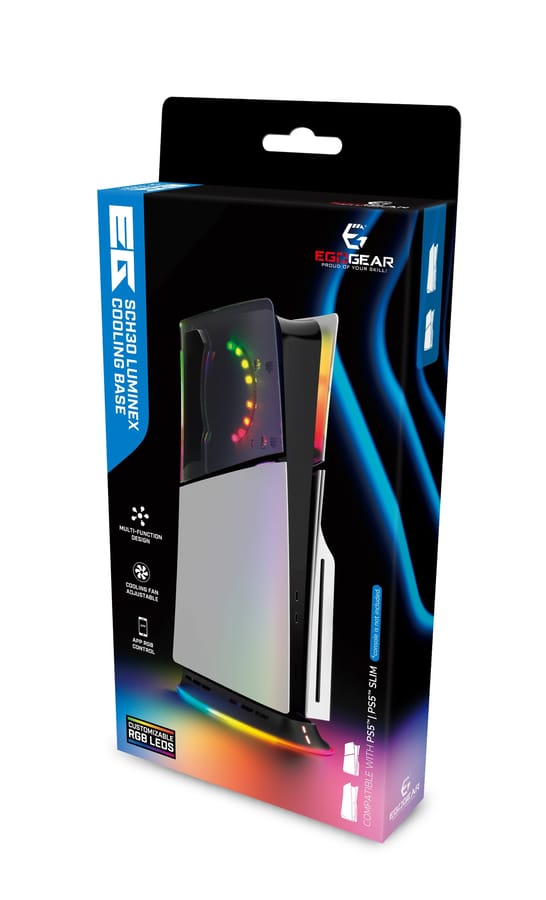 EgoGear - SCH30 - Luminex Cooling Base RGB voor PS5/PS5 SLIM