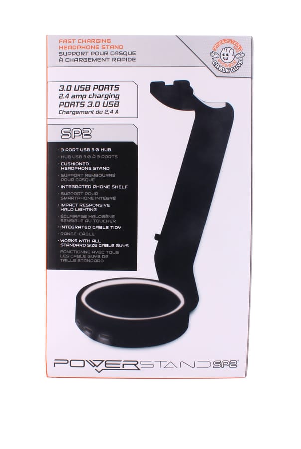 Cable Guys - Powerstand SP2 Support Chargeur pour Téléphone et Manette Noir