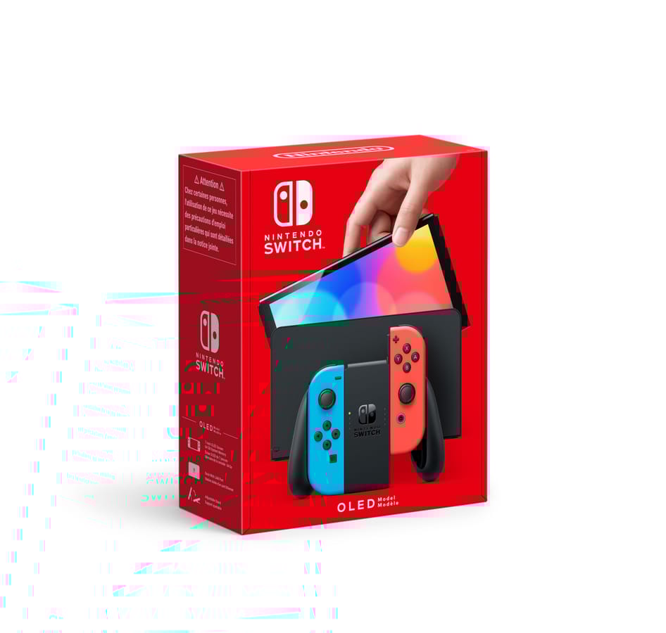 Nintendo Switch OLED Model with Joy-Con Pair Neon Red & Blue