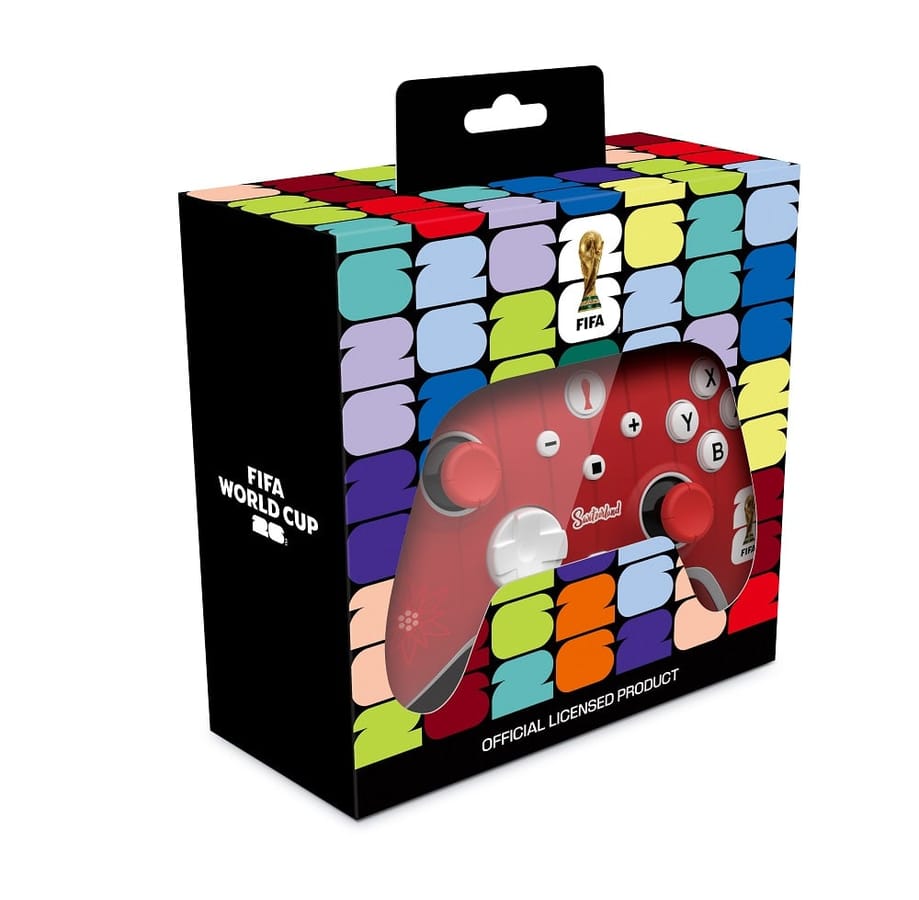 FIFA WorldCup 26 - AURORA+ Suiza Mando inalámbrico para Nintendo Switch, Switch 2, PC, Android e iOS