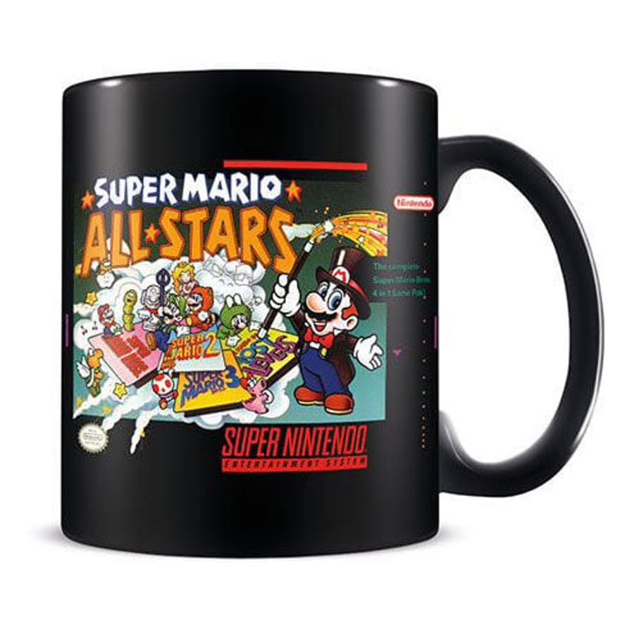 Super Nintendo - Super Mario All Starsl Svart mugg