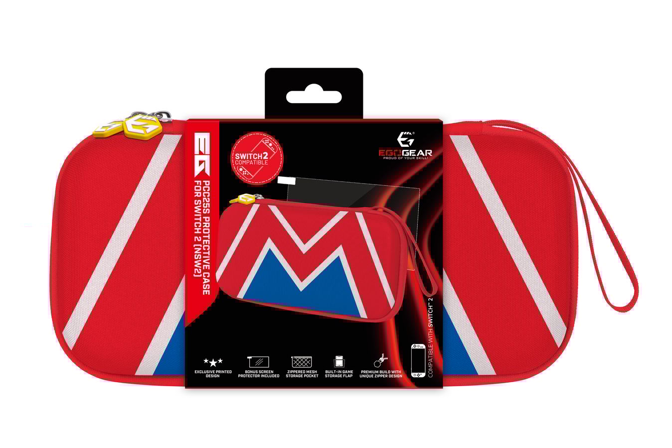EgoGear - Cassa protettiva "M Logo" PCC25S per Nintendo Switch 2