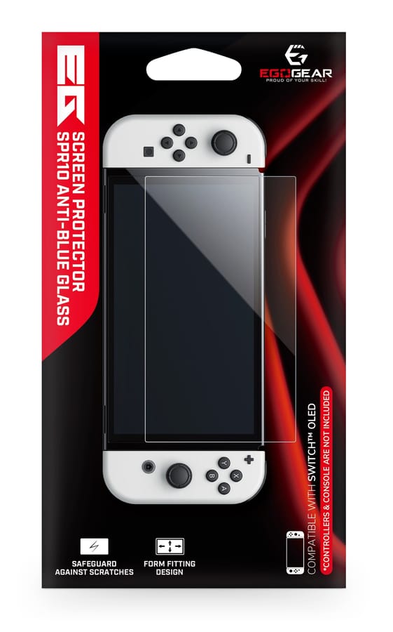 EgoGear - SPR10 Anti-Blue Light Glass Screen Protector for Switch OLED