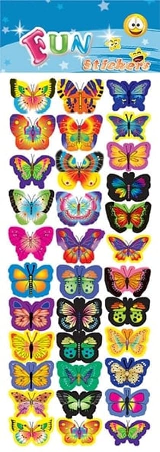 Fun Stickers - Animaux - Autocollants Papillons V2