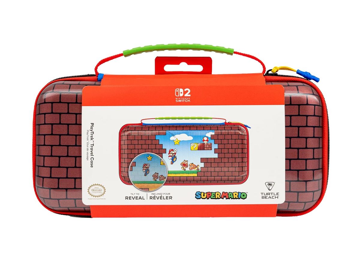 Turtle Beach - PlayTrek Travel Case Mario Bricks for Nintendo Switch, Switch OLED Model & Switch 2