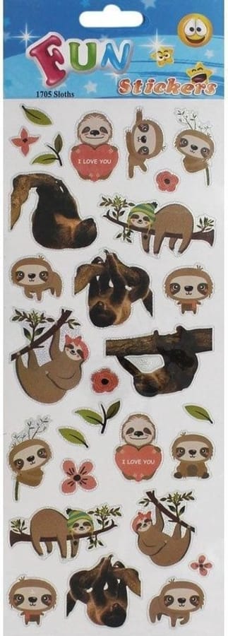 Fun Stickers - Animaux - Autocollants Le Paresseux