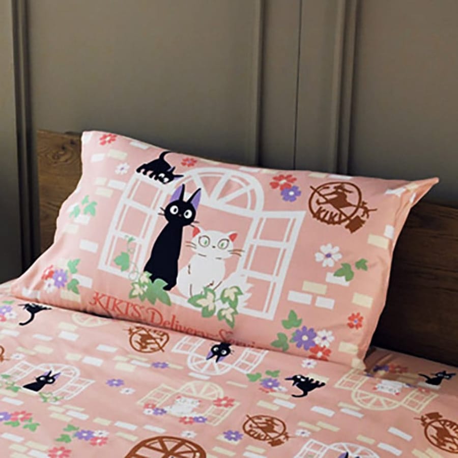 Ghibli - Kiki's Delivery Service - Sweet Pink Jiji Natsu Cushion Cover
