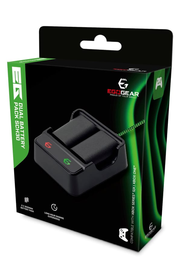 EgoGear - SCH30 Dual Battery Pack Black for Xbox Series X|S, Xbox One