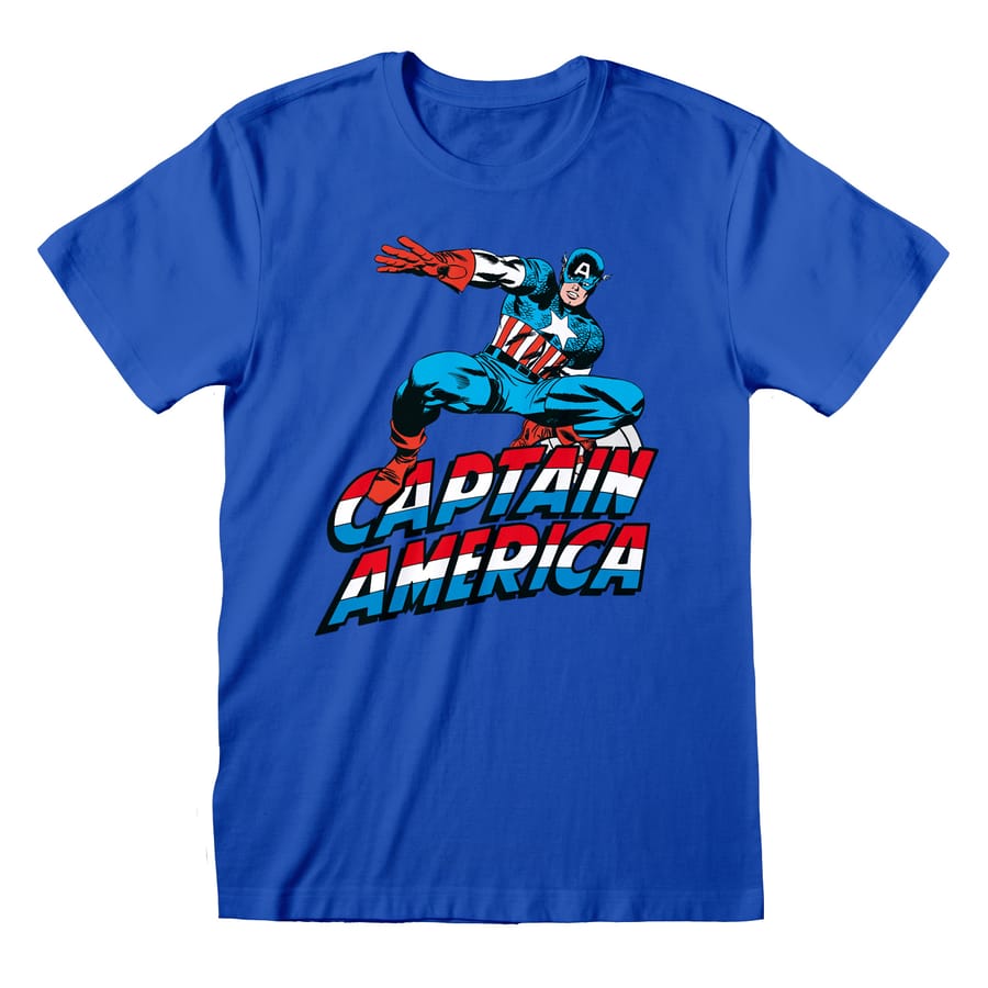 Marvel - Captain America blå unisex-t-shirt - L