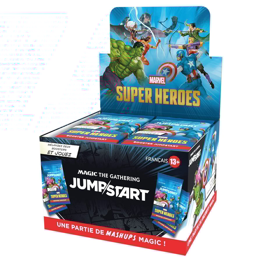 Magic: The Gathering - Boîte de Boosters Jumpstart Marvel Super Heroes (24 Boosters) - FR