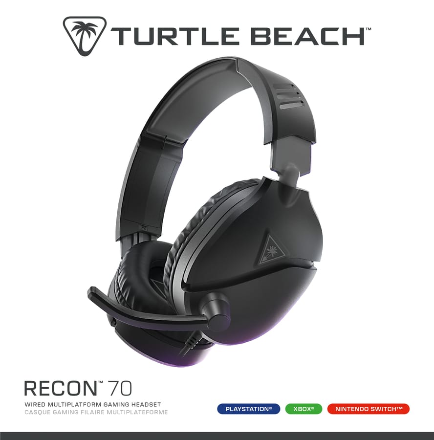 Turtle Beach - Recon 70 Wired Gaming Headset Black for PlayStation, Xbox & Nintendo Switch