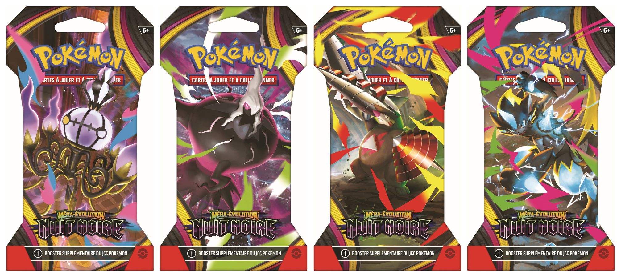 Pokémon JCC - Méga-Évolution - Pack de Booster sous blister ME05 Nuit Noire (1 Booster aléatoire) - FR