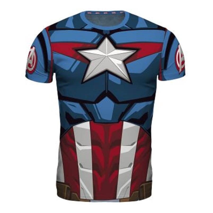 Marvel - T-shirt homme Cosplay Captain America - XL