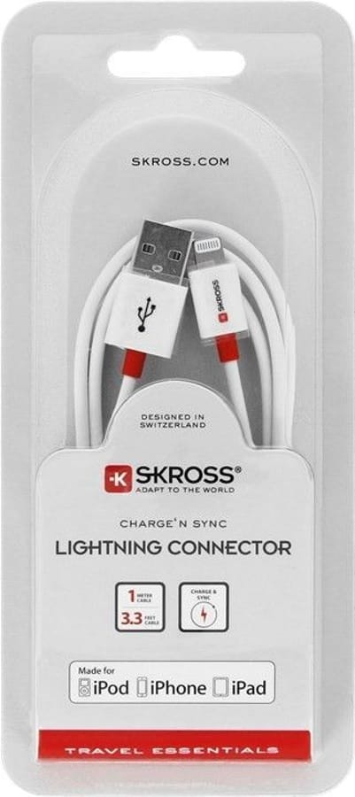 SKROSS - Connecteur Lightning Charge'n Sync - 2m - blanc