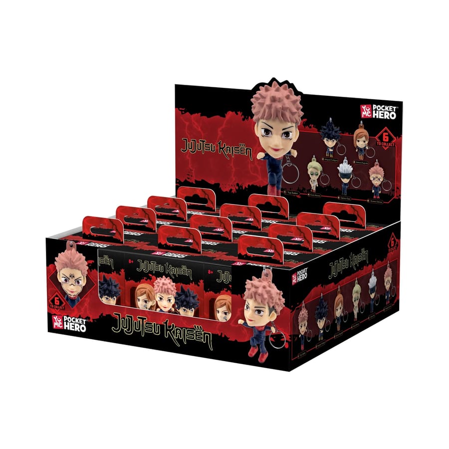 YuMe - Jujutsu Kaisen Pocket Hero Keychain Series 1 Blind Box Display (12 boxes)