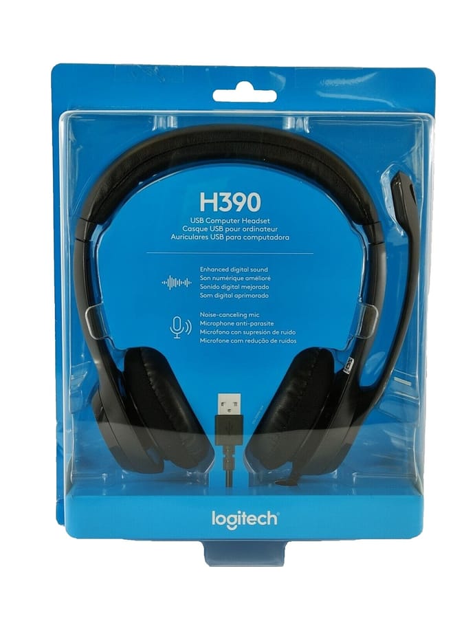 Logitech - H390 USB Wired Headset - Graphite
