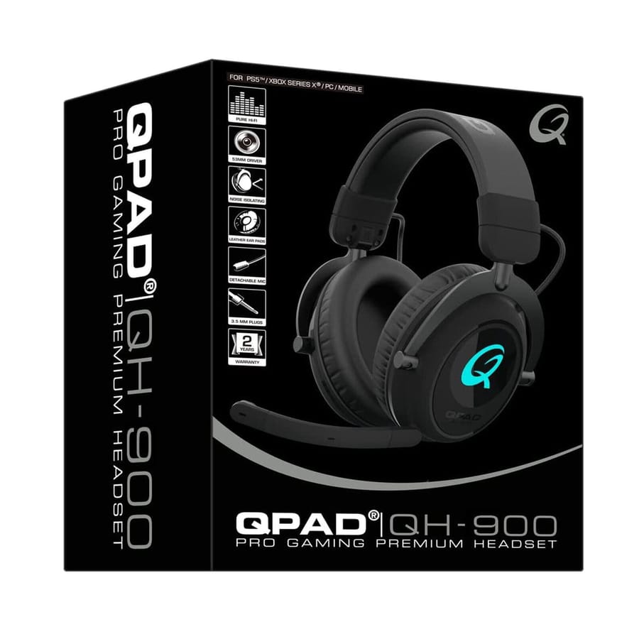 QPAD - QH-900 - Wireless stereo gaming headset Black for PC, PS4/PS5, Xbox One, Xbox Series S|X, Nintendo Switch
