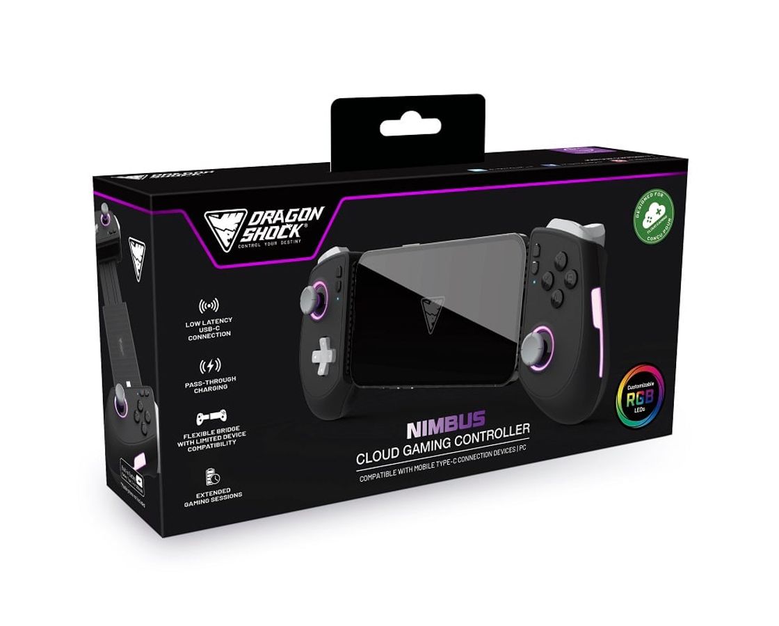 DragonShock - Nimbus - Bluetooth Wireless Controller Black for Mobile