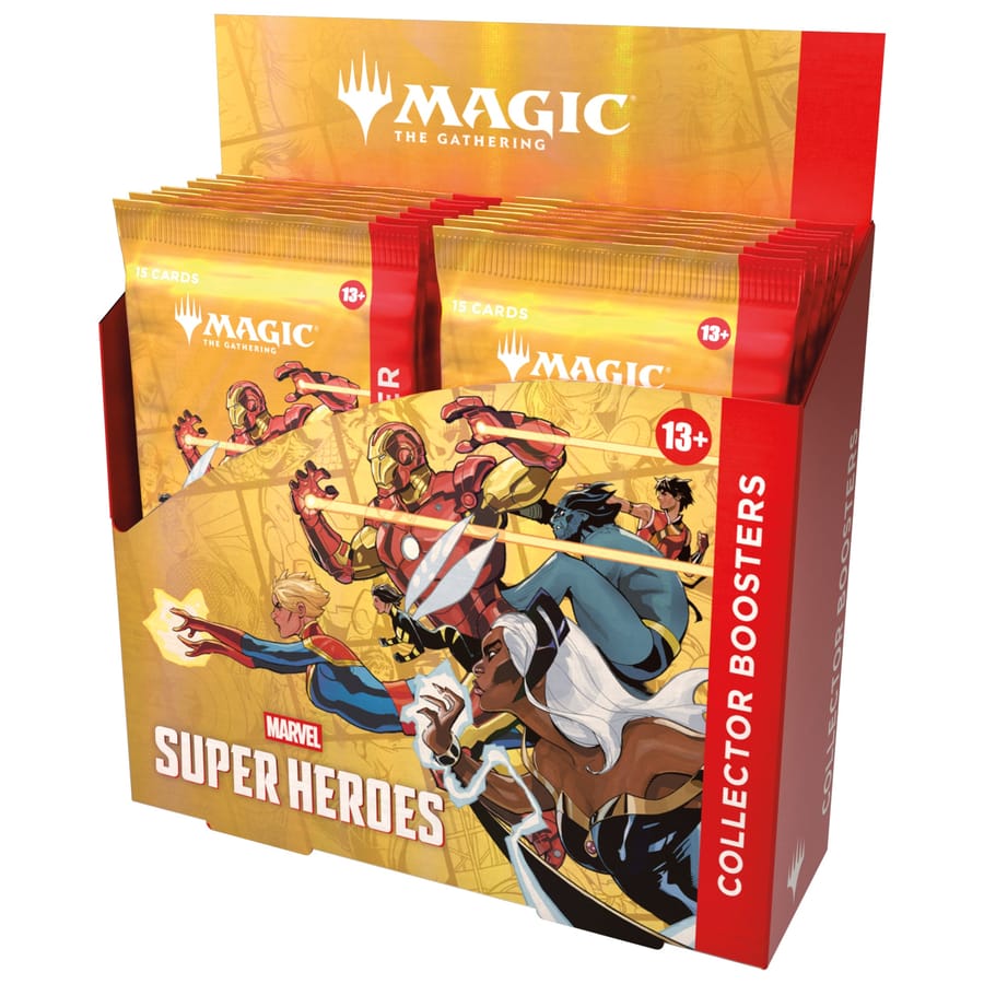 Magic: The Gathering - Marvel Super Heroes Collector Boosters Box (12 Boosters) - UK