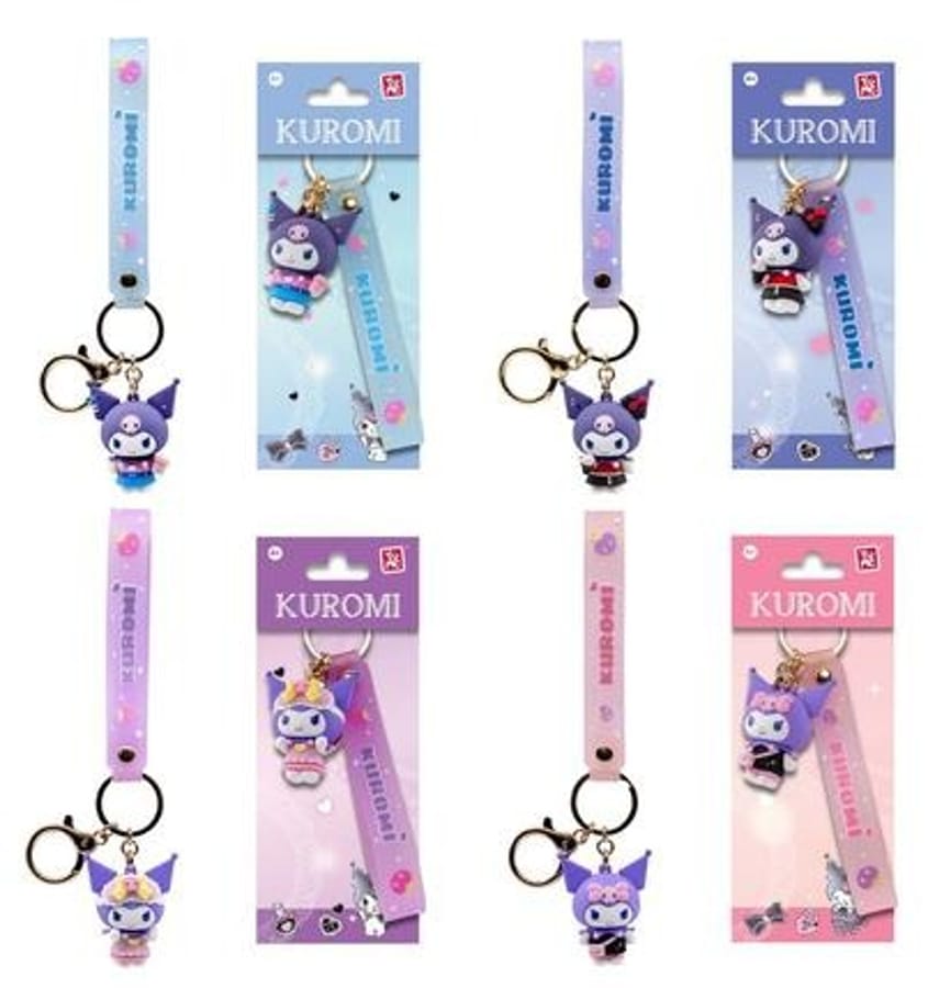 YuMe - Hello Kitty and Friends - Keychain & Strap Kuromi Cute Outfit Series (Display 12 units)