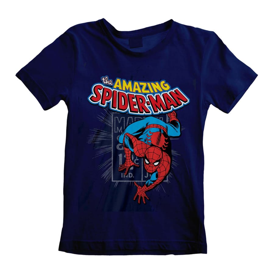 Marvel - Maglietta per bambini blu navy The Amazing Spider-Man - 5-6 anni