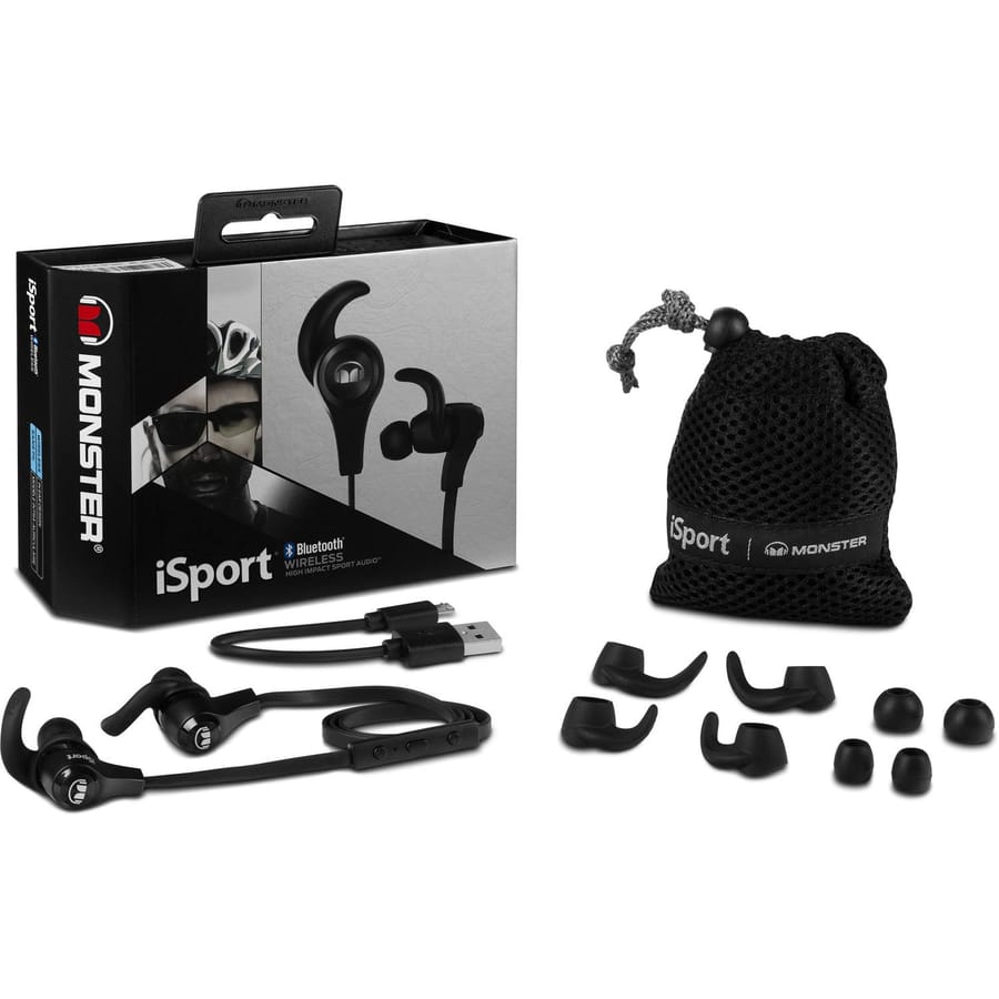 Monster - iSport Achieve In-Ear Bluetooth Wireless Headphones Black