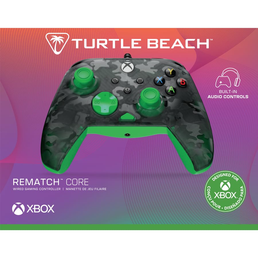 Turtle Beach - Rematch Core Wired Gaming Controller Ghost Camo Black & Green for Xbox Series X|S, Xbox One & Windows 10/11