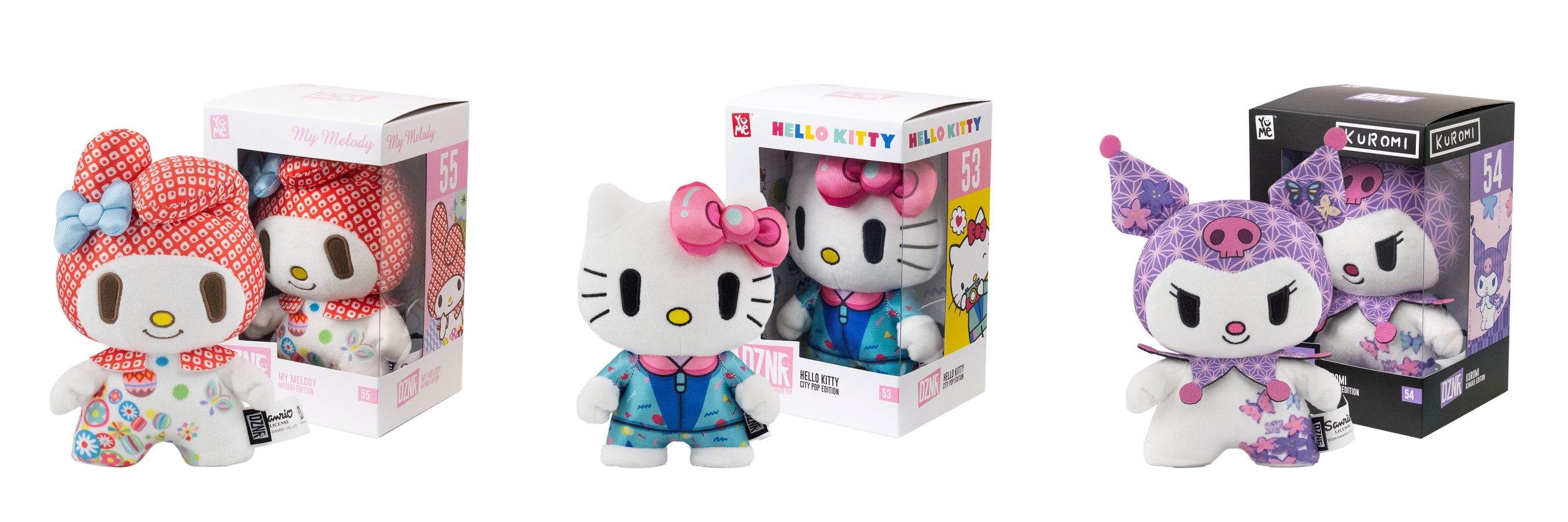 YuMe -Hello Kitty & Friends DZNR City Pop Edition Plushes Assortment (6 plushes)