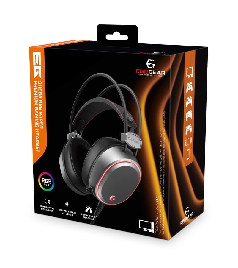 EgoGear - SHS55 RGB Wired Premium Gaming Headset