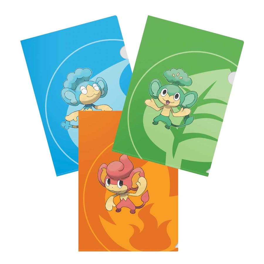 Ultra Pro - Pokémon JCC - Lot de 3 fardes de tournoi figurant Flamajou, Feuillajou et Flotajou - UK