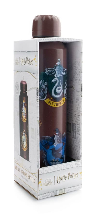 Harry Potter  - "Colourful Crest" Slim Metal Drinks Bottle 530ml