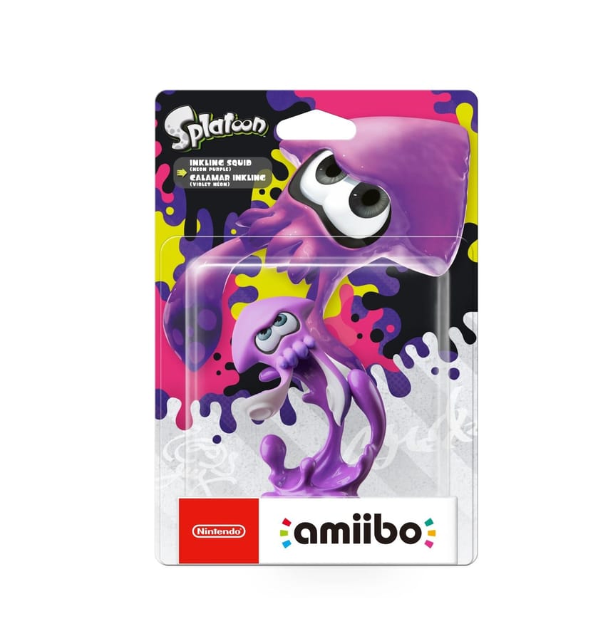 Amiibo Inklink Squid Neon Purple Splatoon Collection