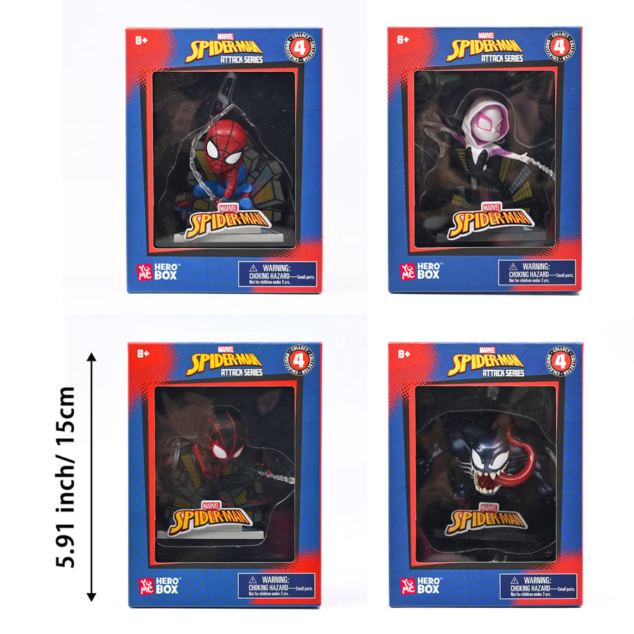 YuMe Hero Box Attack Series - Spider-Man Figurines 8cm Display (12 units)