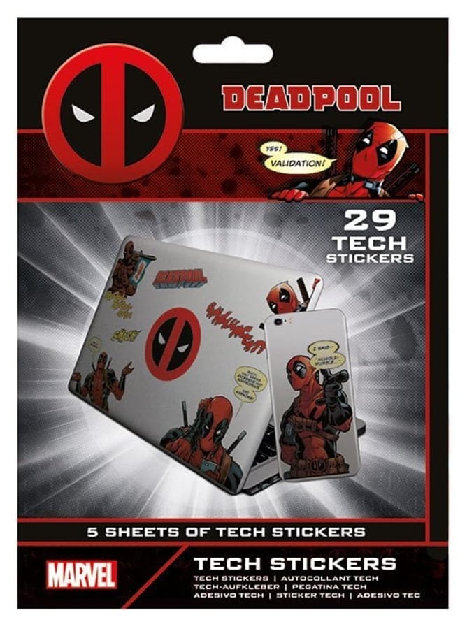 Marvel - Deadpool Merc with a Mouth Tech Sticker Pack