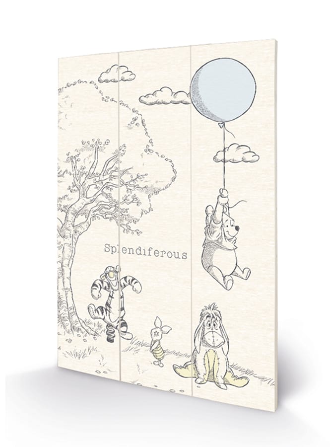 Winnie the Pooh - Splendiferous Wood Print 20 X 29.5 cm