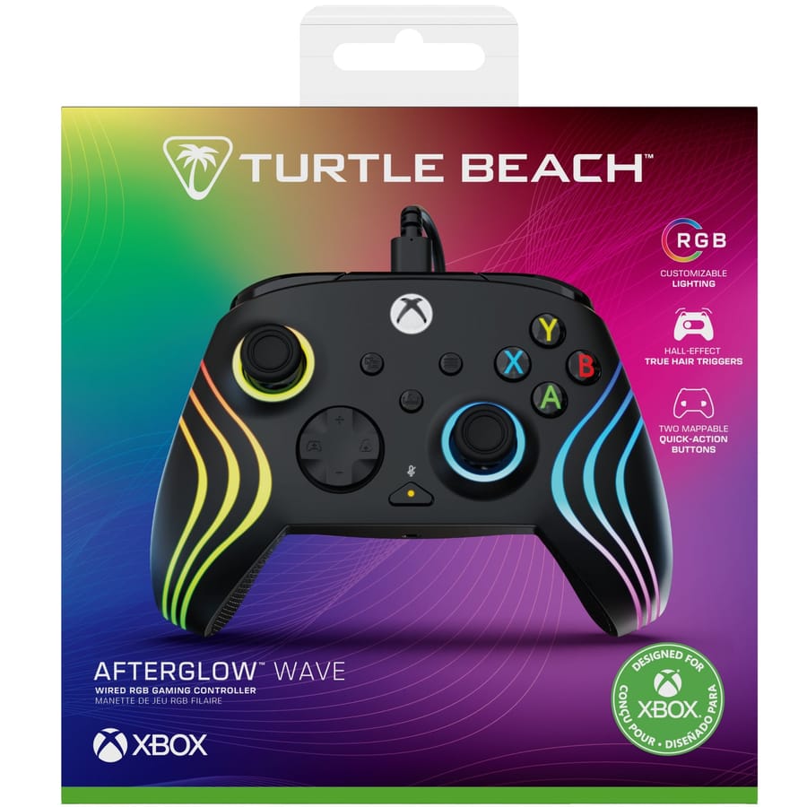 Turtle Beach - Afterglow Wave Wired RGB Gaming Controller Black for Xbox Series X|S, Xbox One & Windows 10/11