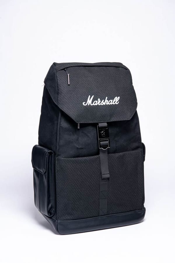 Marshall - Mochila Uptown Rocksack Negro y blanco