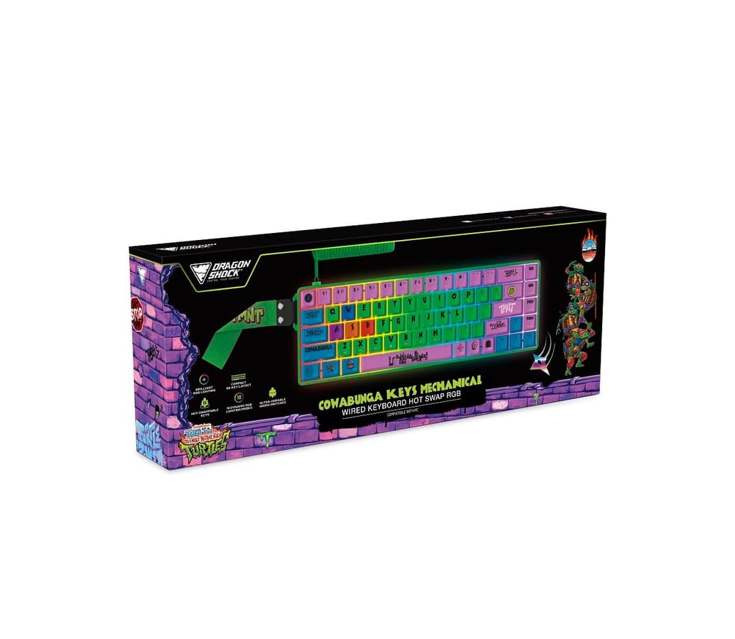 DragonShock - TMNT Cowabunga Mechanical Wired Gaming Keyboard RGB - Qwerty EN