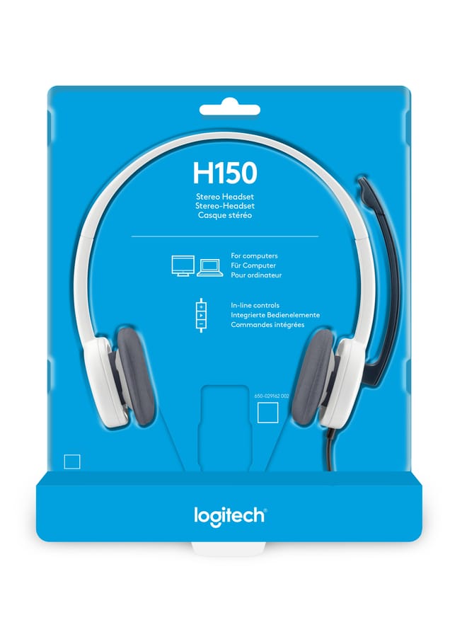 Logitech H150 Wired Stereo Headset Cloud White
