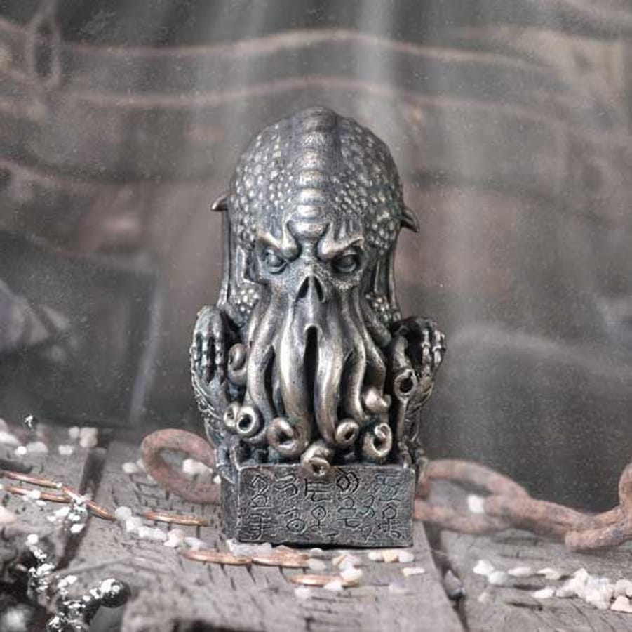 Nemesis Now - Figurina di Cthulhu H.P Lovecraft Calamaro Polpo Ornamento 17 cm