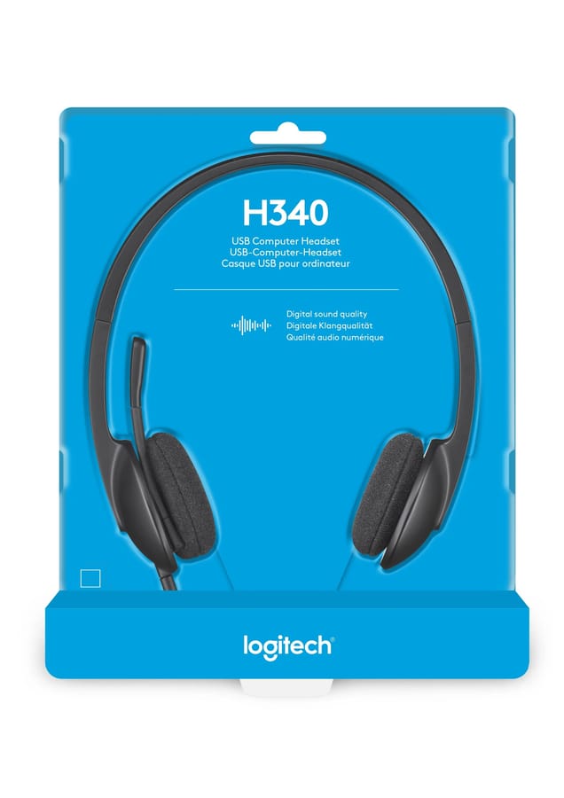 Logitech - H340 USB Computer Hoofdtelefoon - Zwart