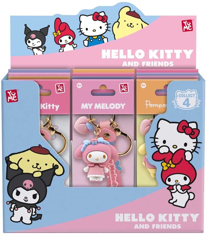 YuMe Hello Kitty and Friends Peach Series - Key Chain Display with Strap (12 units)