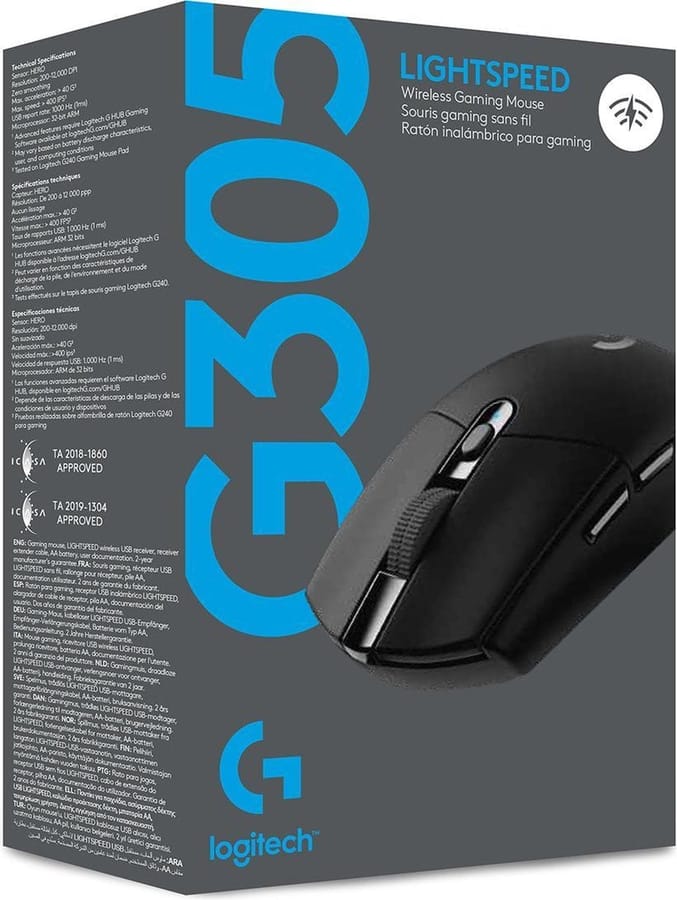 Logitech G305 Lightspeed Wireless Gaming Mouse Black