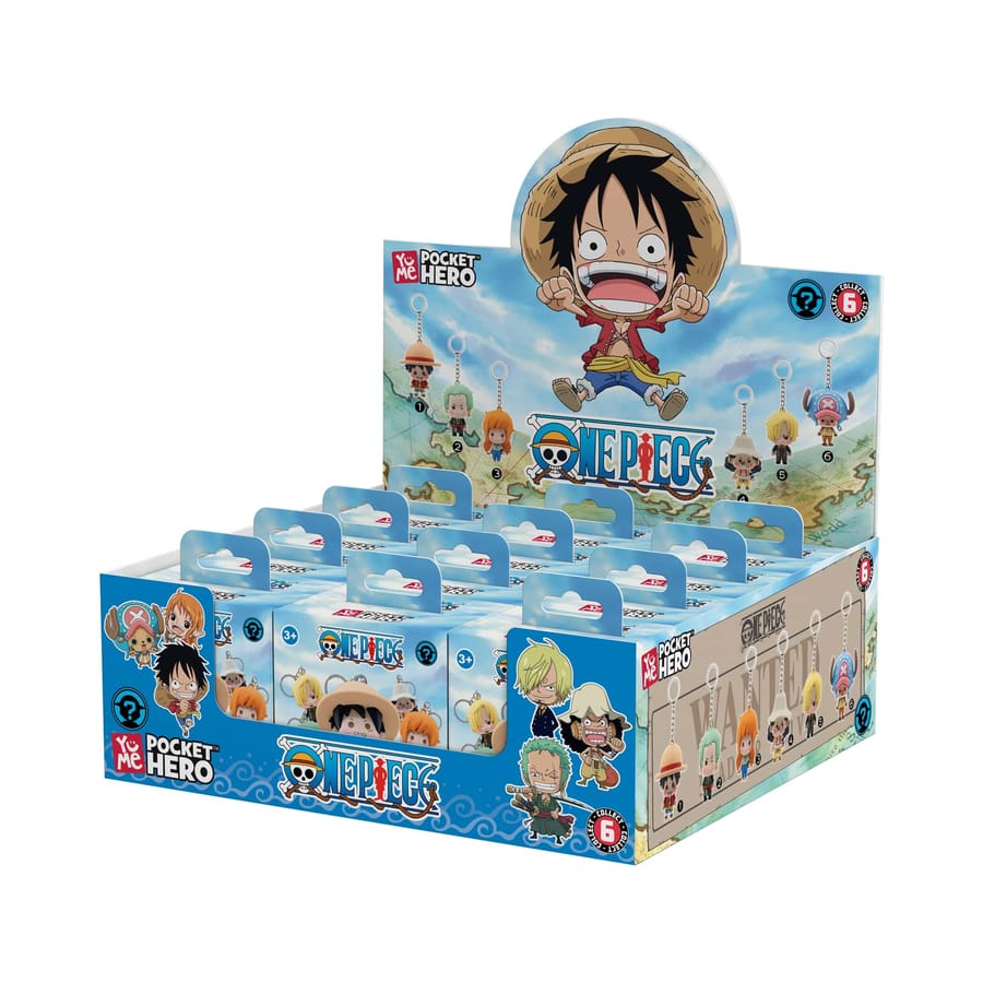 YuMe - One Piece Pocket Hero Keychain Blind Box Display (12 boxes)